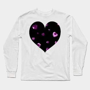 Chaotic Hearts, Dapple Series - Purple Long Sleeve T-Shirt